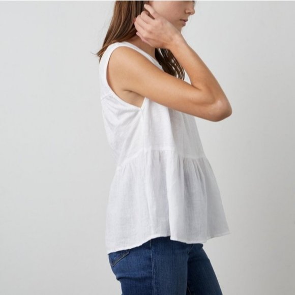 VELVET BY GRAHAM & SPENCER / LAVENDER SLUB KNIT PEPLUM TOP / LARGE - Picture 10 of 10